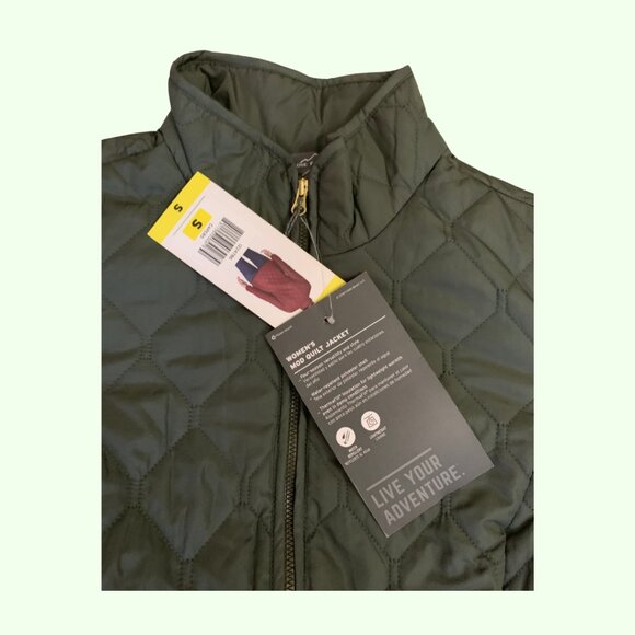 Eddie Bauer Women’s Olive Mod Quilt Jacket - SMALL - NWT - Picture 10 of 13